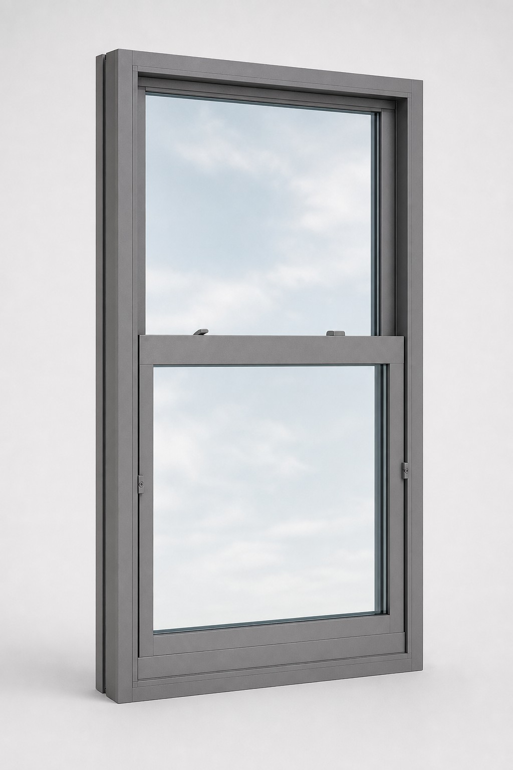 Mr-Glass MG-200 single hung — isolated catalog product render, slim aluminum frame