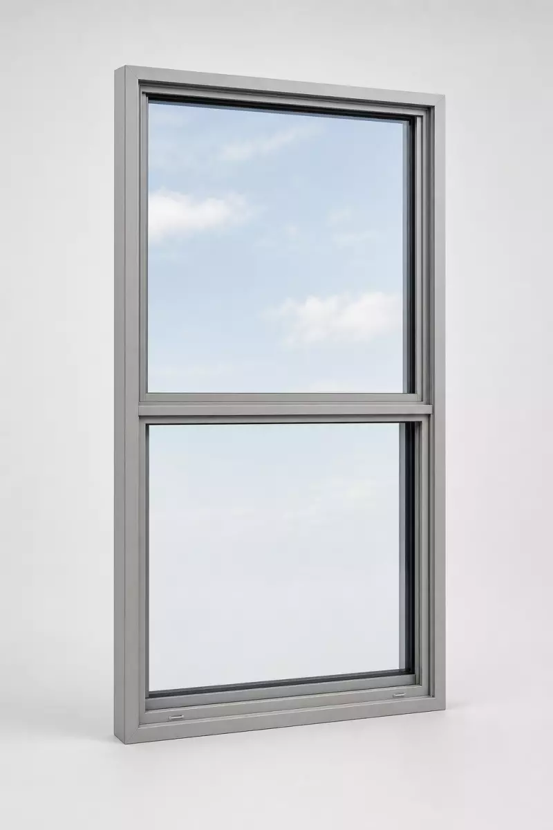 Mr-Glass MG-250 single hung — isolated catalog product render, slim aluminum frame