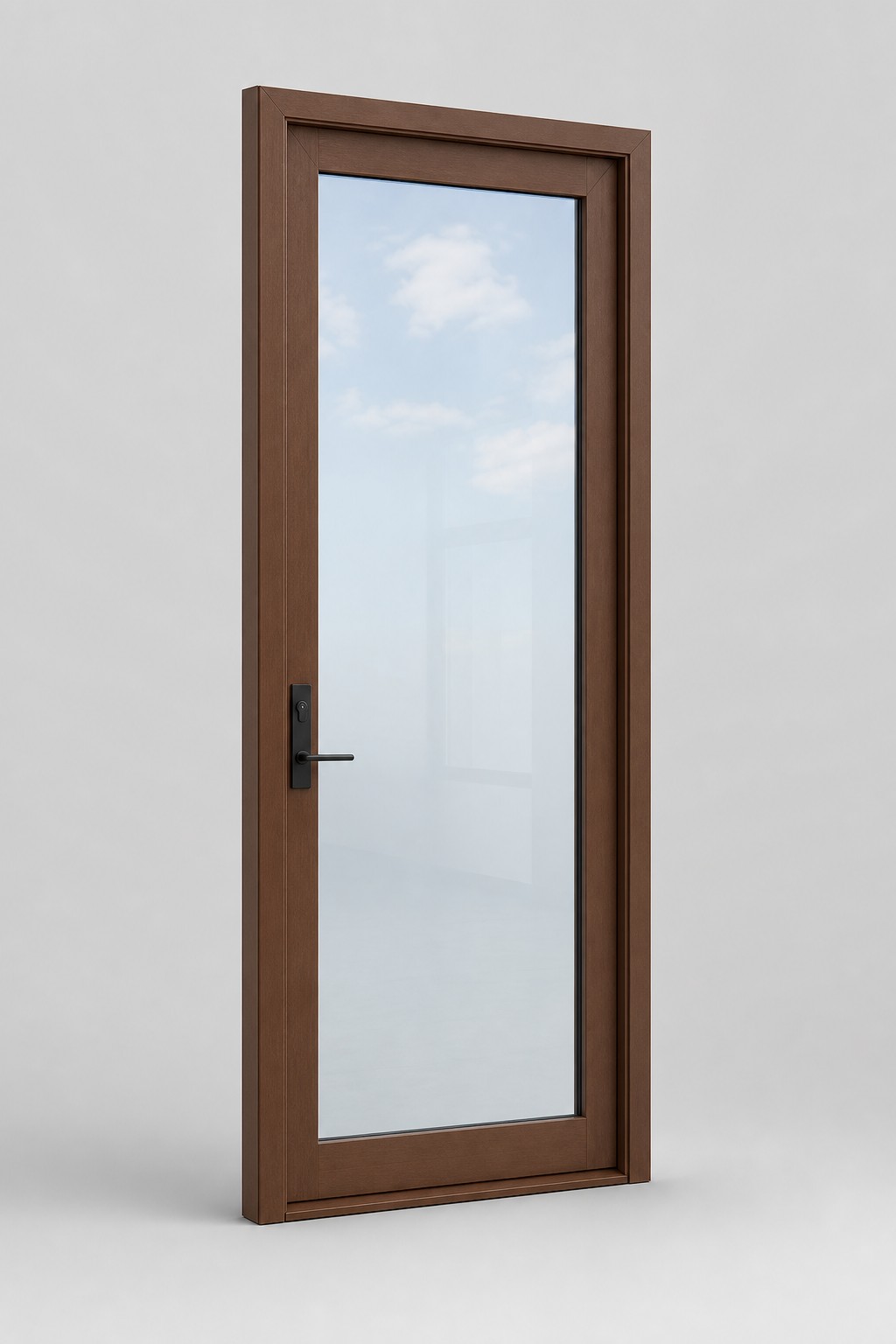 Mr-Glass MG-3000 outswing door — isolated catalog product render, slim aluminum frame