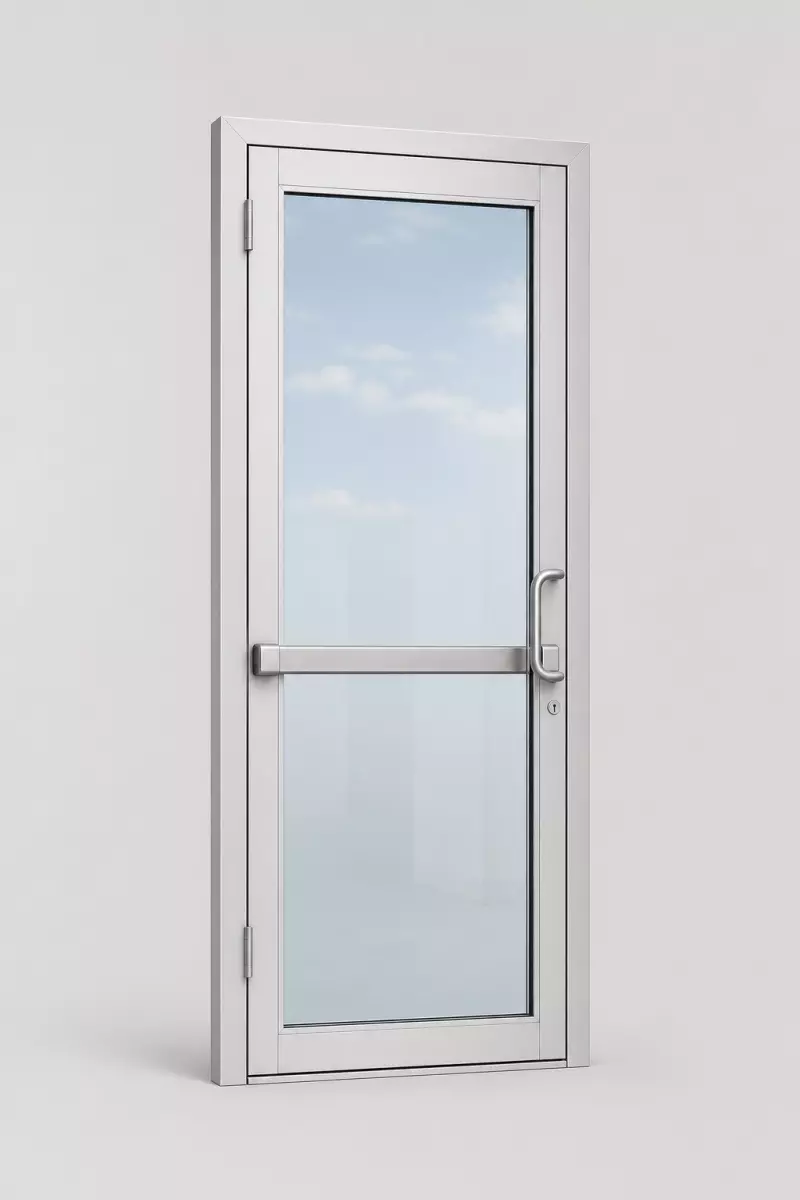 Mr-Glass MG-500 commercial door — isolated catalog product render, slim aluminum frame