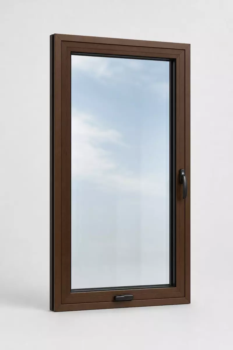 Mr-Glass MG-600 casement — isolated catalog product render, slim aluminum frame