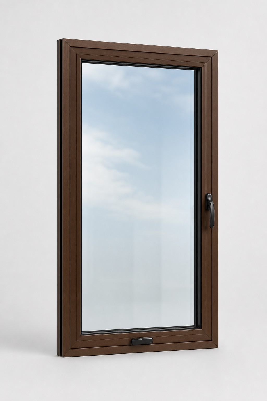 Mr-Glass MG-600 casement — isolated catalog product render, slim aluminum frame