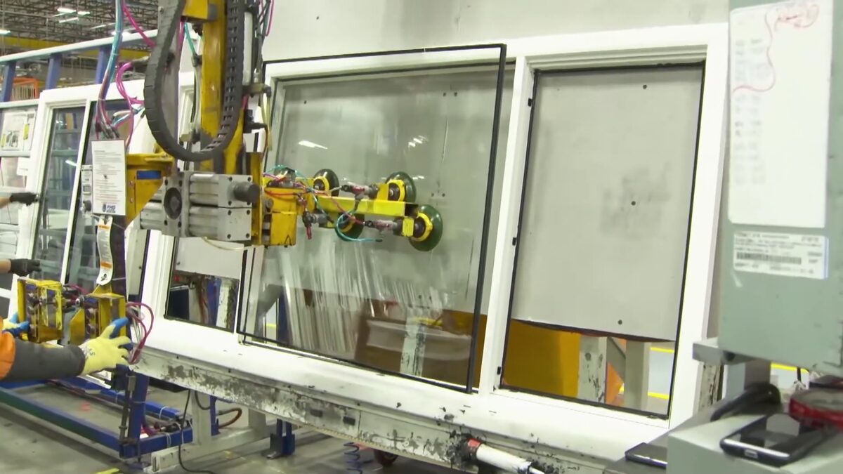 Inside PGT's North Venice, Florida manufacturing facility