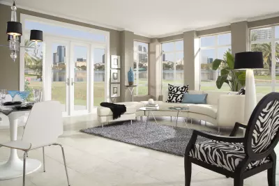 PGT Custom Windows & Doors PGT WinGuard Vinyl Preferred French Door FD5555