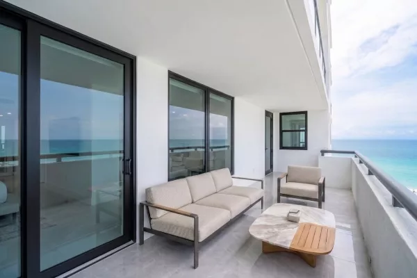 Aventura condo after AI-generated impact window visualization