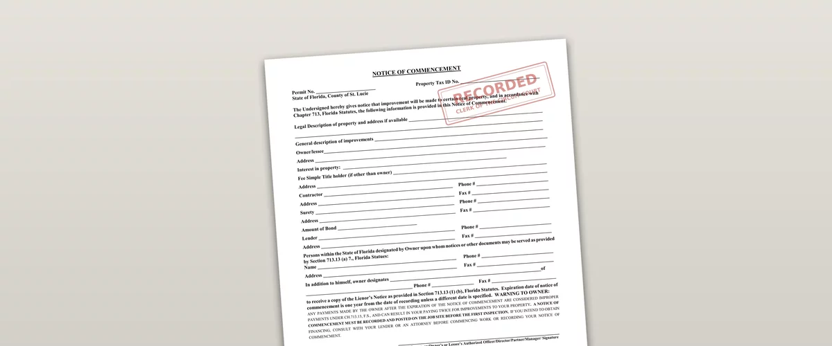 Notice of Commencement in Florida: A Homeowner's Guide for Window and Door Projects
