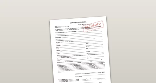 Notice of Commencement in Florida
