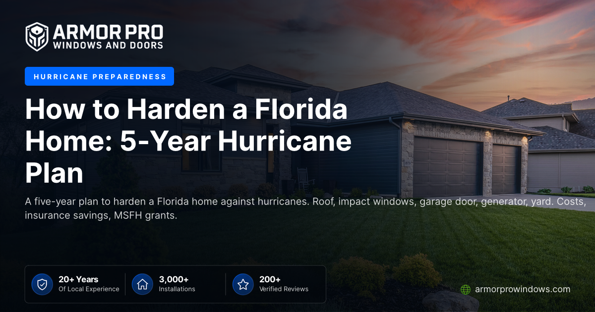 How to Harden a Florida Home: 5-Year Hurricane Plan | Armor Pro Windows ...