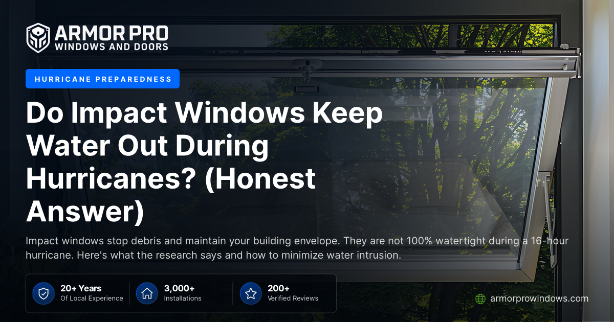 Window Water Running Do Impact Windows Keep Water Out During Hurricanes? (Honest Answer ...