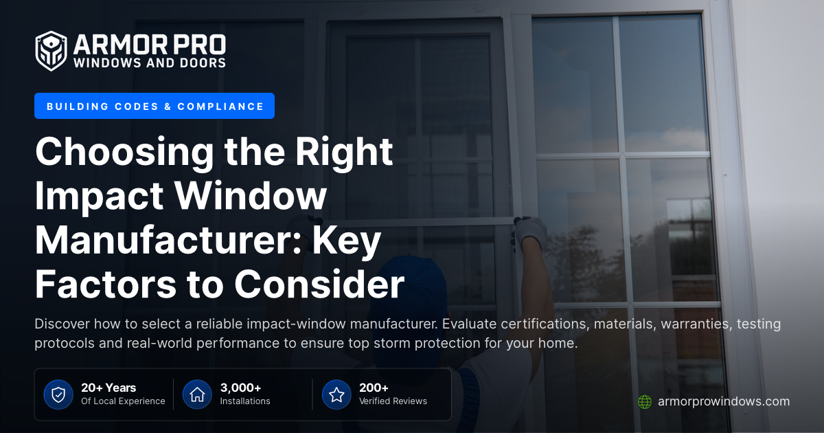 Choosing the Right Impact Window Manufacturer: Key Factors to Consider ...