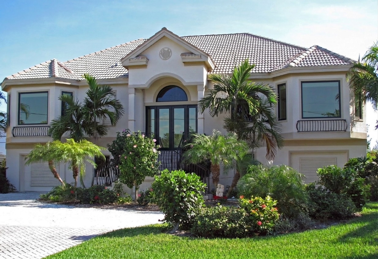 Florida home after AI-generated impact window visualization